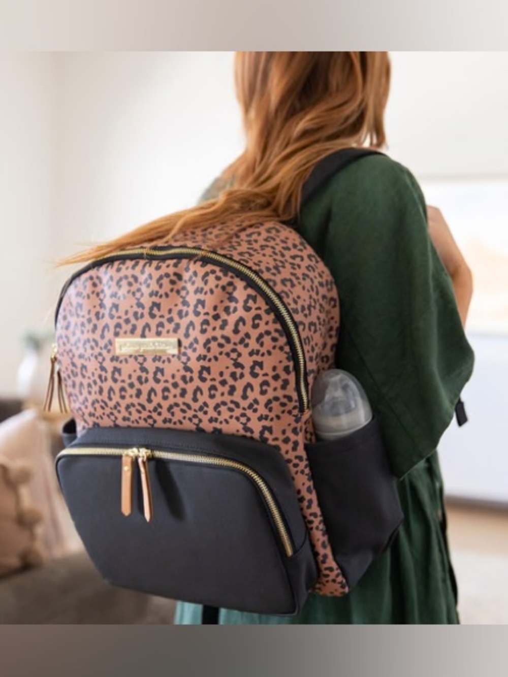 Petunia Pickle Bottom Leopard Diaper Bag Backpack Changing Pad